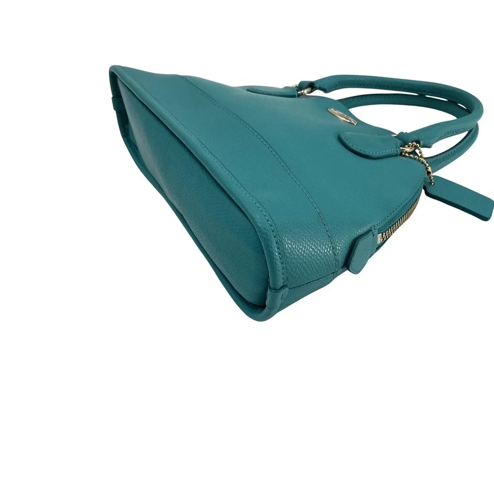 Coach Teal Pebbled Leather‎ Dome Satchel | Excellent Condition